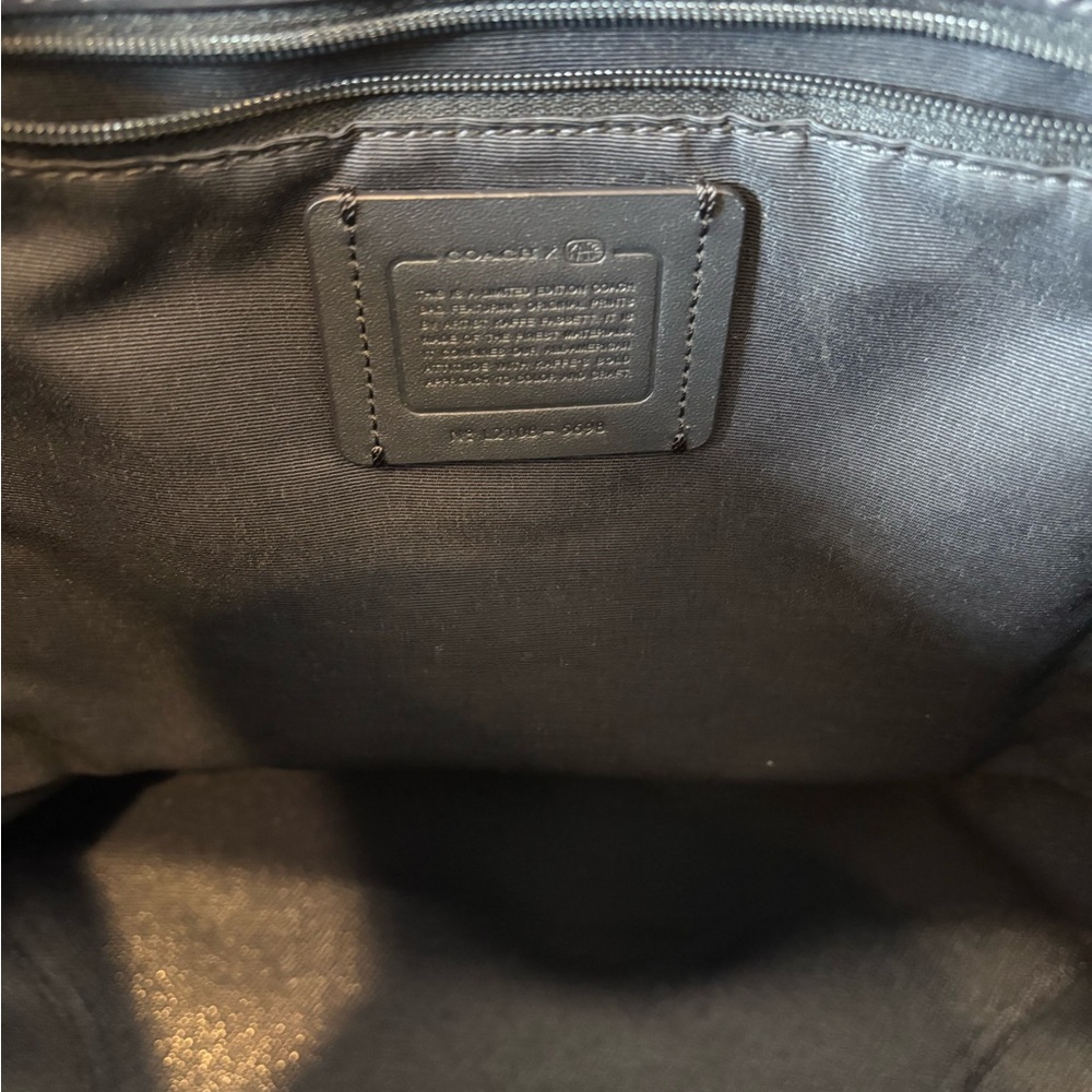 Coach City Tote Bag White and Blue Kaffe Floral Print - Picture 8 of 12